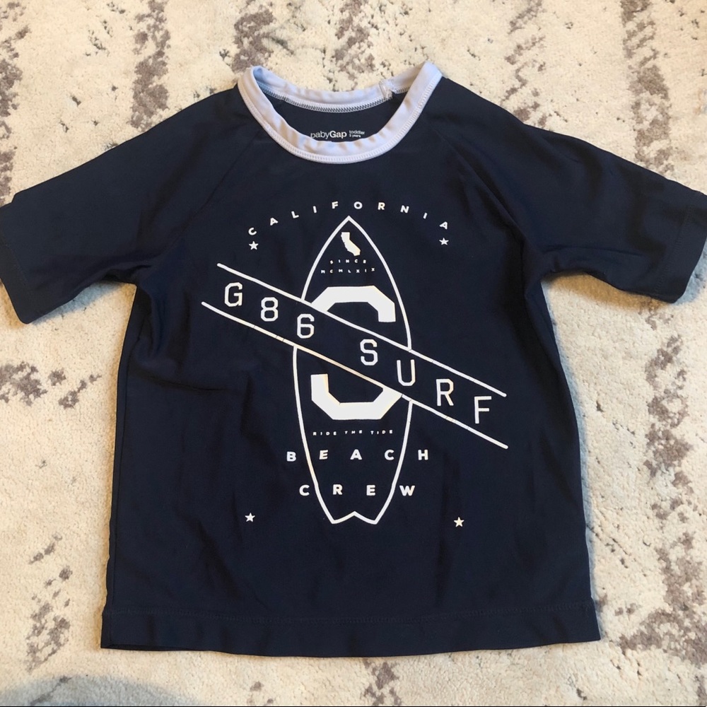 Gap | Toddler Navy Blue Short Sleeve Rash Guard